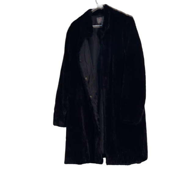 Beautiful Jessica London Black Faux Fur Winter Coat Jacket - Picture 2 of 7
